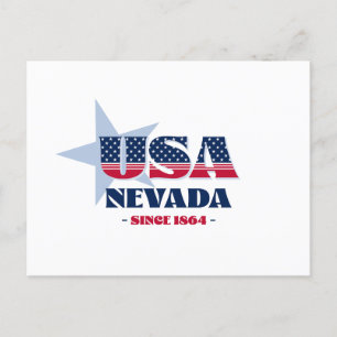 Nevada in Rot, Weiß und Blau Postkarte