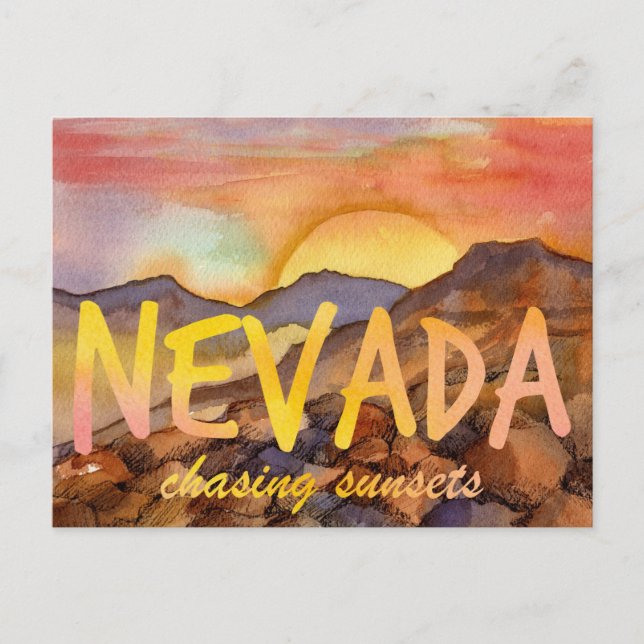 Nevada Jasing Sunsets Wüste Gebirgslandschaft Postkarte (Vorderseite)