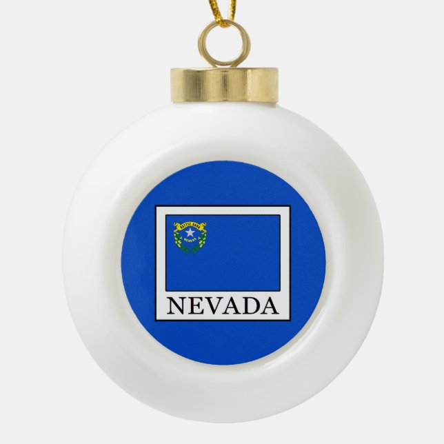 Nevada Keramik Kugel-Ornament (Vorderseite)