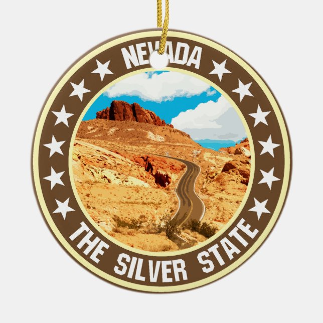 Nevada Keramik Ornament (Vorne)