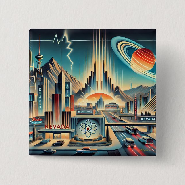 Nevada Kunst, Kunst und Kultur Button (Vorderseite)
