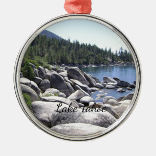 Nevada - Lake Tahoe Landschaft Foto Ornament Aus Metall