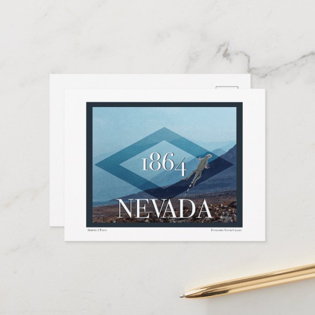 Nevada Landscape Poster Postkarte (Vorderseite/Rückseite Beispiel)