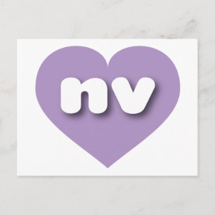 Nevada lavender heart - I Liebe nv Postkarte