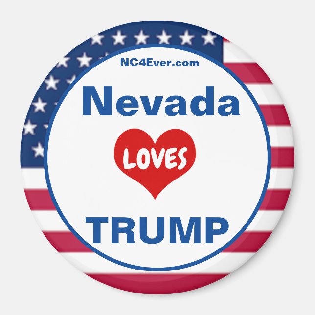 Nevada LIEBEN TRUMP Patriotischer Kühlschrank Magnet (Vorne)