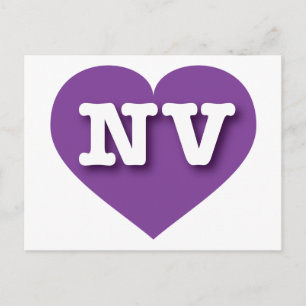 Nevada Lila Heart - I Liebe NV Postkarte