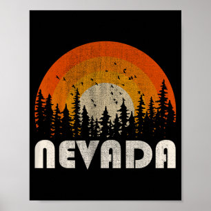 Nevada - lustige Natur Vintage-Wandern 60er 70er 8 Poster