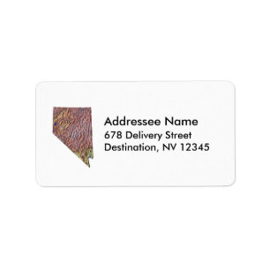 Nevada Map Address Label Adressaufkleber