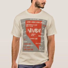Nevada Map Design T - Shirt