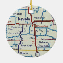 Nevada MO Vintage Karte