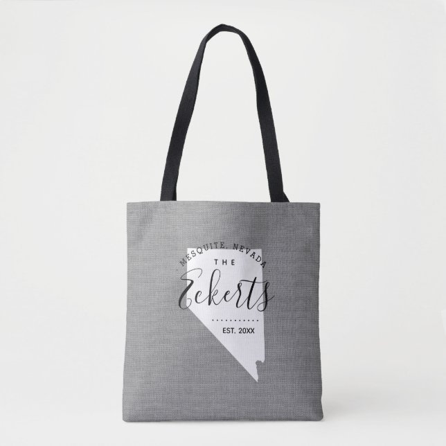Nevada Monogram Staaten Tote Bag (Vorderseite)