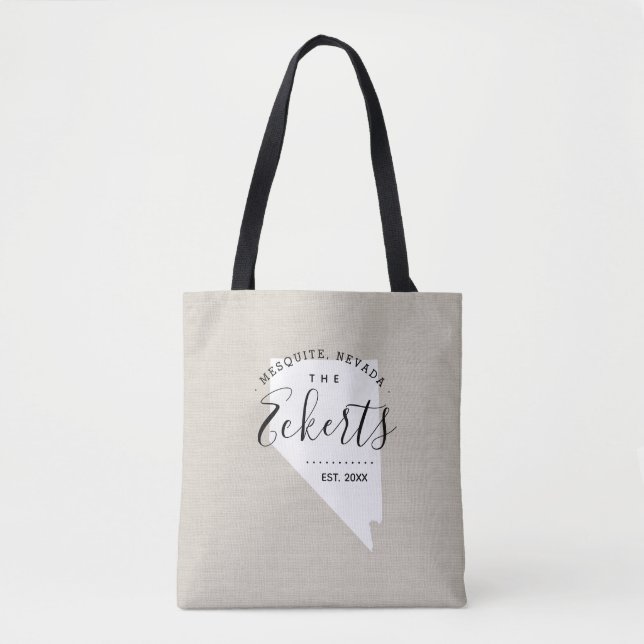 Nevada Monogram Staaten Tote Bag (Vorderseite)