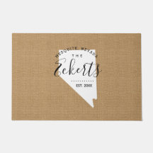 Nevada Monogramm Staat Doormat