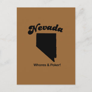 Nevada Motto - Wesen und Poker Postkarte