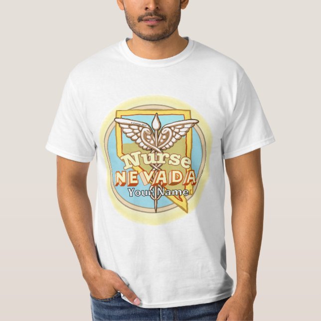 Nevada Nurse Caduceus  T-Shirt (Vorderseite)