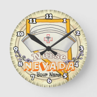 Nevada Nurse Runde Wanduhr