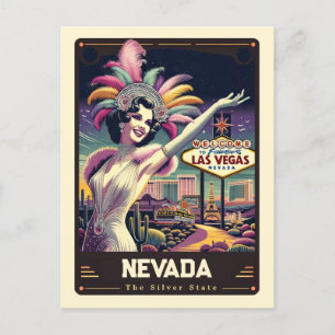 Nevada   Patriotischer Geist Vintage Postkarte