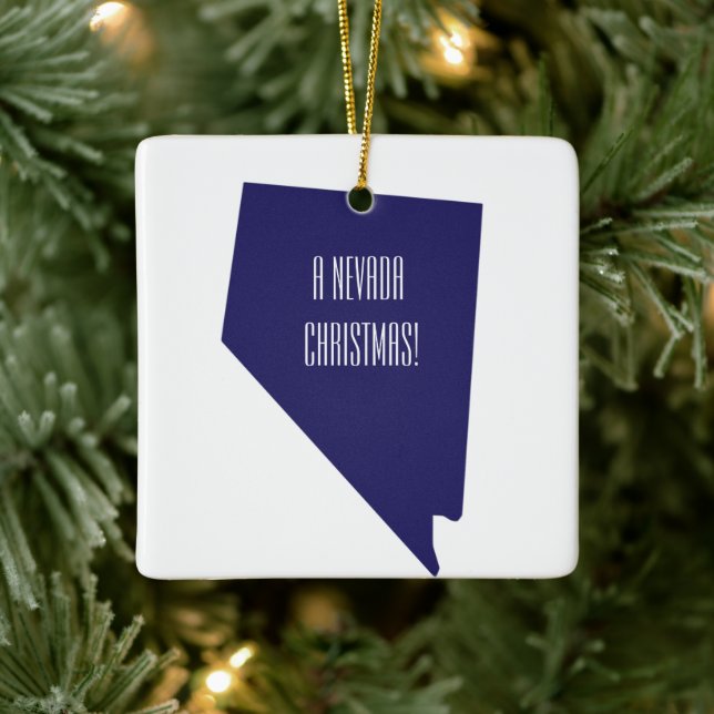 Nevada Personalisiertes Weihnachtsgeschenk Keramikornament (Baum)