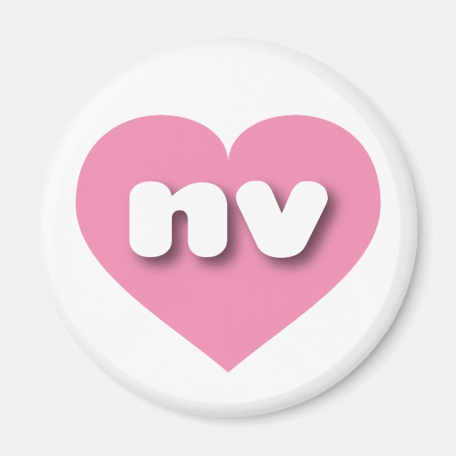 Nevada pink heart - I Liebe nv Magnet (Vorne)