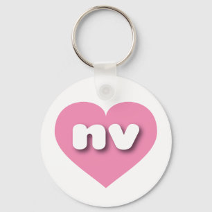Nevada pink heart - I Liebe nv Schlüsselanhänger