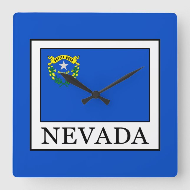 Nevada Quadratische Wanduhr (Vorderseite)
