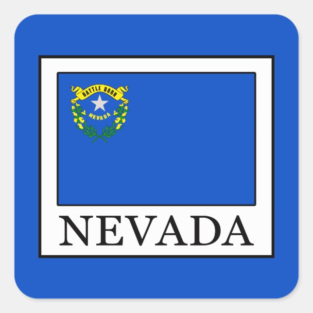 Nevada Quadratischer Aufkleber (Vorderseite)