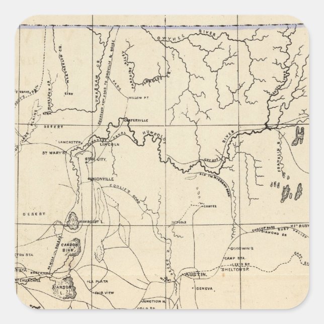 Nevada Quadratischer Aufkleber (Vorderseite)