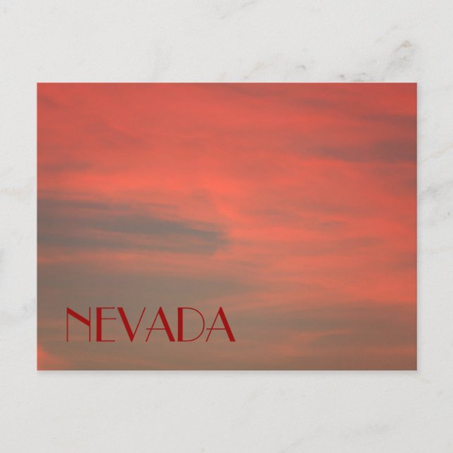 NEVADA Red Sky Postcard Postkarte (Vorderseite)