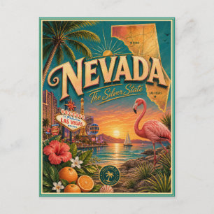 Nevada Retro Reise Souvenir Postkarte