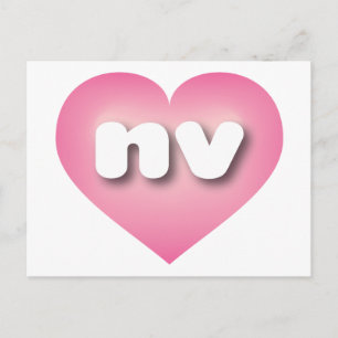 Nevada rosa fade heart - I Liebe nv Postkarte