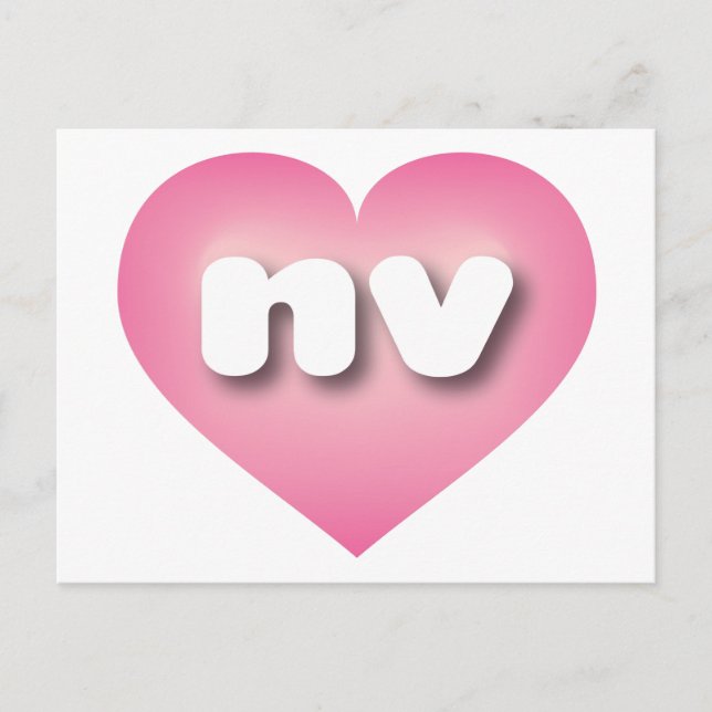 Nevada rosa fade heart - I Liebe nv Postkarte (Vorderseite)