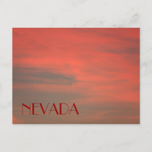 NEVADA Roter Himmel Postkarte