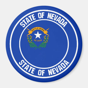 Nevada Round Emblem Magnet