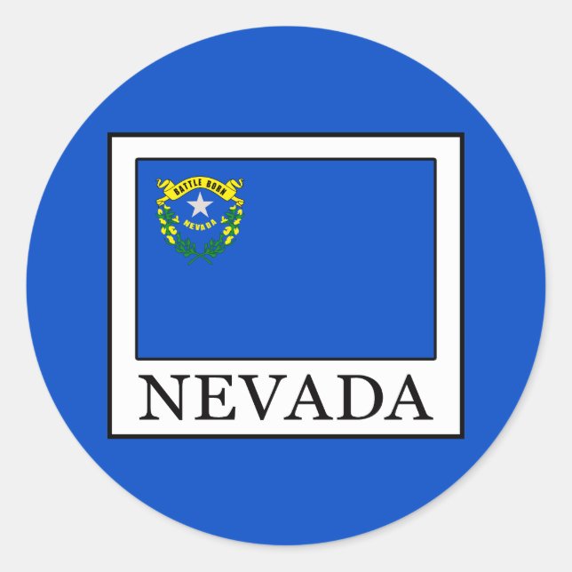 Nevada Runder Aufkleber (Vorderseite)