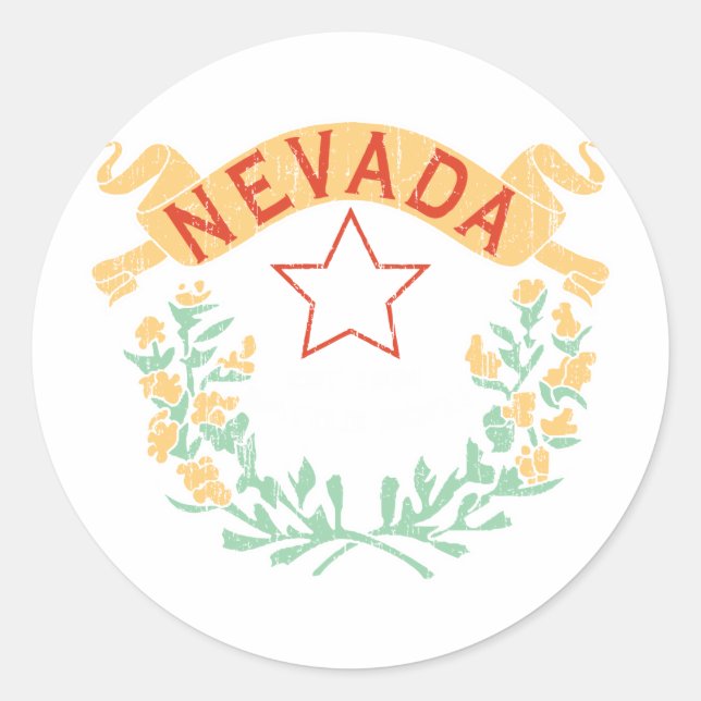 Nevada Runder Aufkleber (Vorderseite)