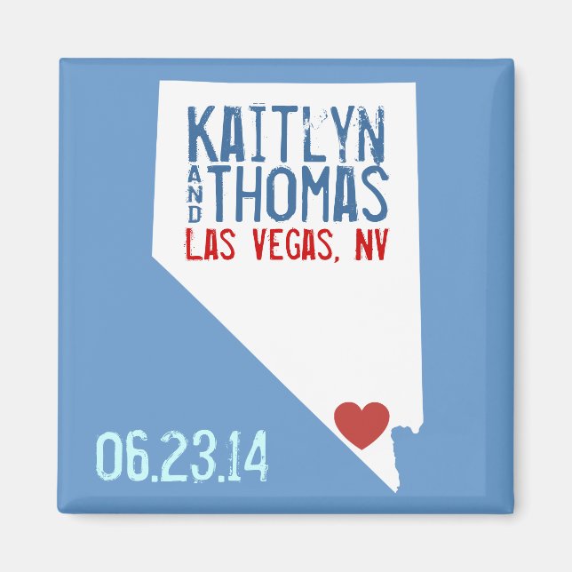 Nevada Save the Date - Individuell gestaltete Stad Magnet (Vorne)
