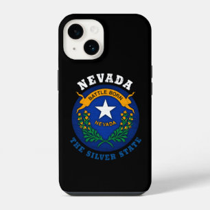 NEVADA SILVER STAAT FLAG iPhone 14 HÜLLE
