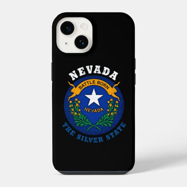 NEVADA SILVER STAAT FLAG iPhone HÜLLE (Rückseite)