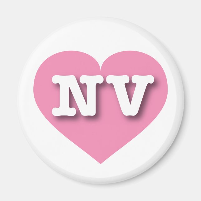 Nevada Solid Pink Heart - Große Liebe Magnet (Vorne)