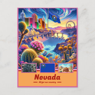 Nevada Splendor Iconische Sehenswürdigkeiten Postkarte