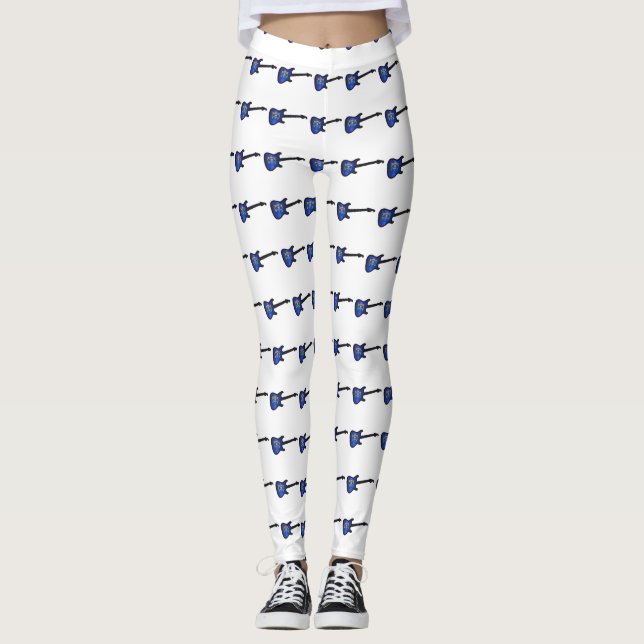 Nevada Staat Electric Flag Guitar Leggings (Vorderseite)