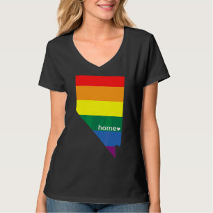Nevada Staat Map Lgbt Pride Parades Allegria T-Shirt