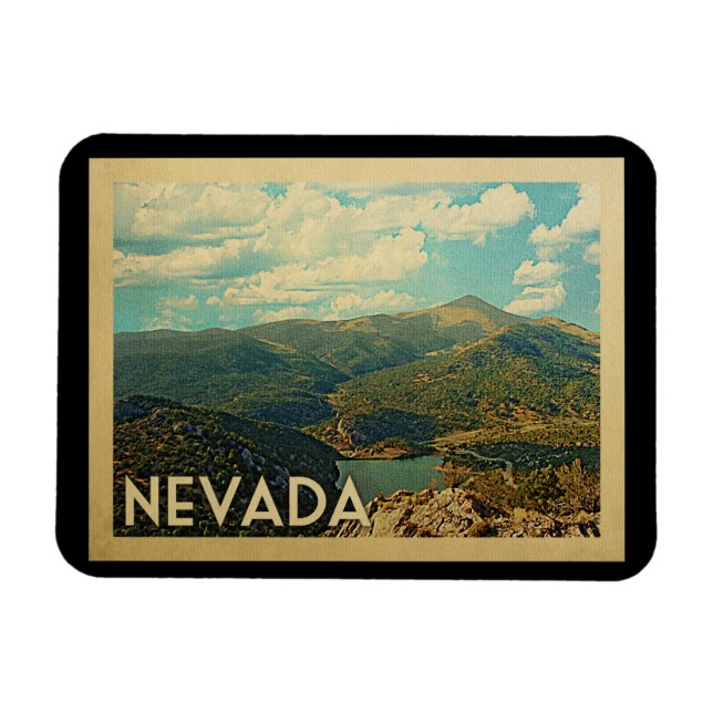 Nevada Staat Vintage Reise Magnet (Horizontal)