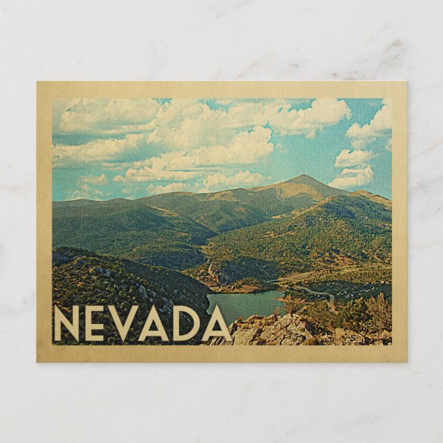 Nevada Staat Vintage Reise Postkarte (Vorderseite)