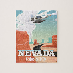 Nevada Staat Vintage Reiseplakat Puzzle