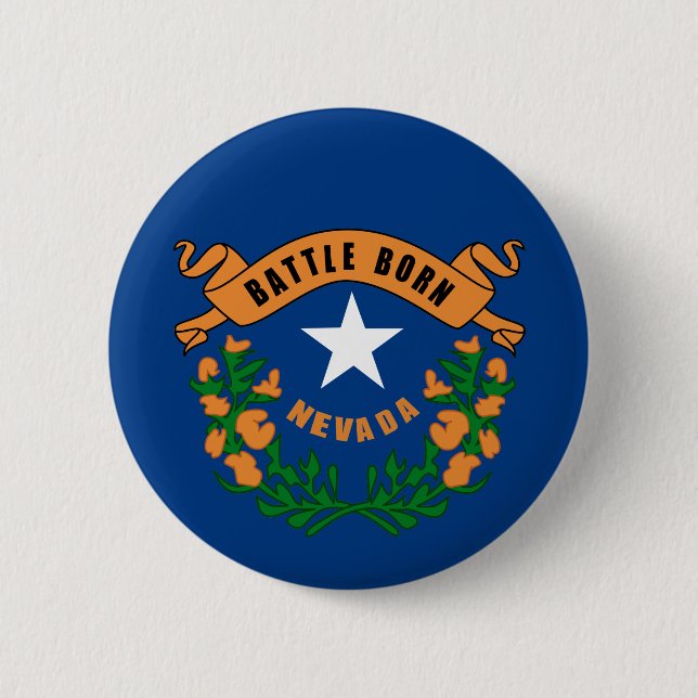 Nevada-Staats-Flagge Button (Vorderseite)