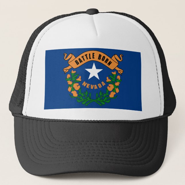 Nevada-Staats-Flagge Truckerkappe (Vorderseite)