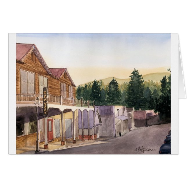 NEVADA-STADT-CA-SZENEN - AQUARELL (Vorderseite (Horizontal))