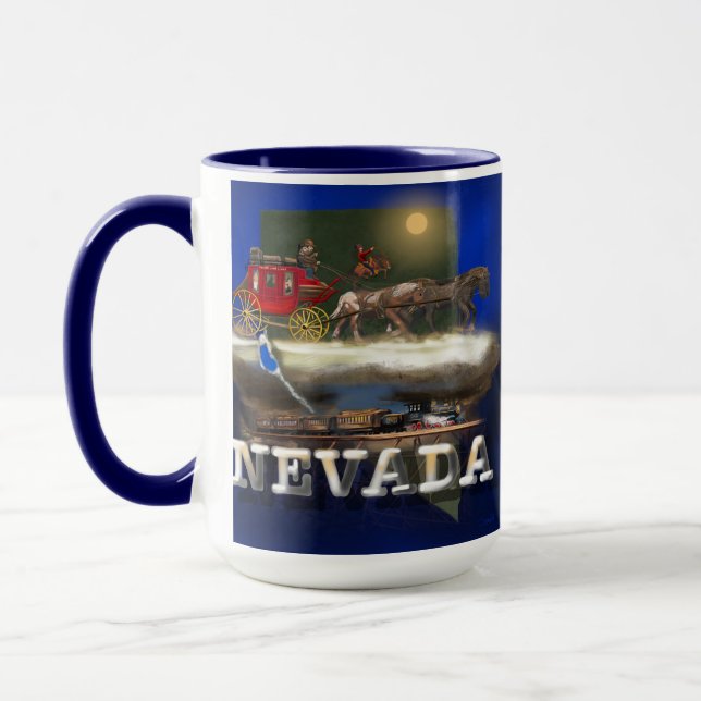 Nevada Stagecoach Kunstwerk Tasse (Links)