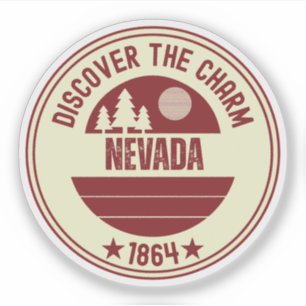 Nevada State - Desert Vibes Souvenir Aufkleber